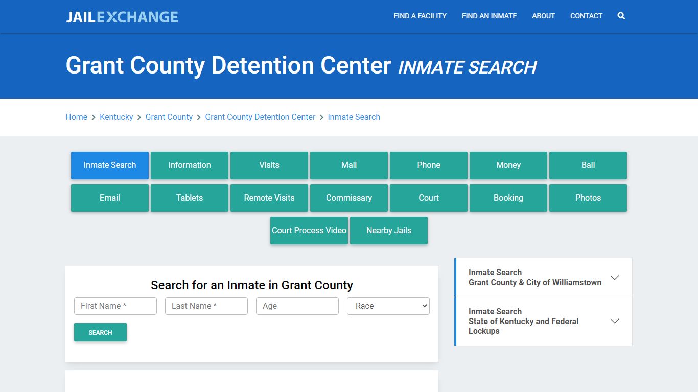 Grant County Detention Center Inmate Search - Jail Exchange